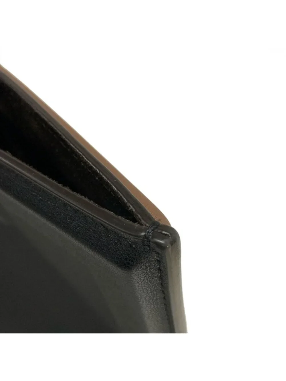 Fendi Tote Flip Logo Black Dark Brown Leather